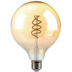 VT-2126 Lampadina Bulbo 6W E27 G125 doppio filamento vetro Ambrato 300° Dimmerabile luce bianco caldo 1800k sku 217328 - V-tac