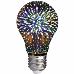 Lampada LED V-TAC 3W E27 300 20LM luce bianco caldo 3000K. Forma Bulbo "A60" realizzata in vetro effetto cromato a specchio c ...