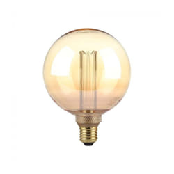 VT-2195 Lampadina led globo 4W E27 G125 vetro ambrato con incisioni laser filamento bianco caldo 1800K - 217475 - V-tac