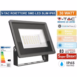 V-Tac VT-4934 è un faro LED da 30W di potenza con tecnologia LED SMD , corpo sottile in alluminio pressofuso di colore nero e ...
