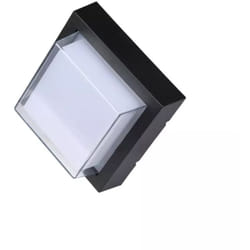 V-tac - applique led da esterno quadrata scoperta vtac nero 3000k 7w