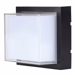 Applique nera V-tac 12W 3000K VT-828-SQ-N 8543 218543 Lumen 1200 Temperatura di colore 3000K Dimensioni 160x160x100mm Colore: ...