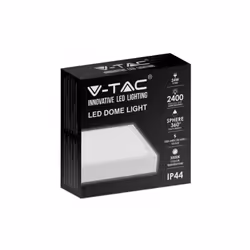 V-TAC Plafoniera LED Quadrata 24W Colore Bianco 4000K IP44 SKU 7628