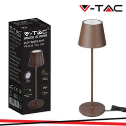 V-tac - 2W led lampada da tavolo (4400MA battery) IP54 corten body 3000K - Luce calda