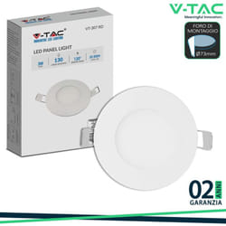 3W led mini pannello montaggio ad incasso rotondo 4000K - Luce naturale