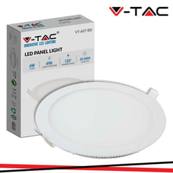 6W led mini pannello corpo rotondo 3000K - Luce calda