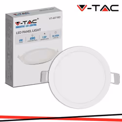 6W LED Mini Pannello Montaggio ad Incasso Rotondo 4000K SKU: 214855 : VT: VT-607 Caratteristiche del prodotto .Ultra sottile, ...