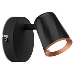 V-TAC Faretto LED da Muro 5W con Testa Orientabile Colore Nero 4000K IP20