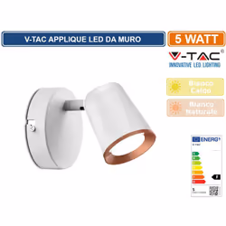 V-Tac VT-806 è una lampada LED da 5W di potenza con tecnologia LED SMD e corpo illuminante integrato. La sua forma elegante e ...