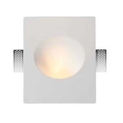 V-tac - VT-11008 portafaretto led in gesso - applique rettangolare da parete taglio rotorno attacco lampadina GU10/GU5.3 luce soffusa design moderno