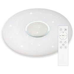 V-tac - Plafoniera led Rotonda 60W Telecomando cct 3in1 Effetto Stellato d:493mm h:80mm Dimmerabile