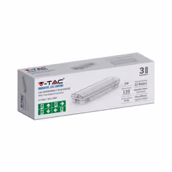 Luce di uscita di emergenza a LED da 3W con pulsante di self test 6400K