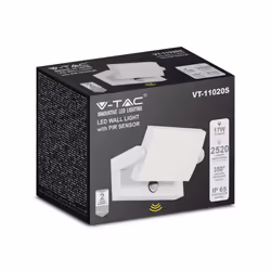 Luce a parete a LED da 20 W con sensore bianco da 3000k, IP65