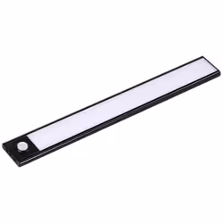 V-TAC Lampada LED da Armadio Ricaricabile 2W Sensore PIR Nero 40cm 4000K IP20