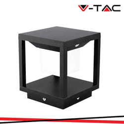 V-tac - Lampada Solare led da terra 2W Quadrata con Sensore di Movimento Colore Nero 3000K IP65