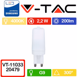 Faretto LED da 2,2W in grado di sviluppare un'intensità luminosa di 200 Lumen che può essere paragonata ad una lampadina trad ...