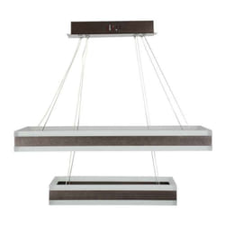 V-tac - Lampadario led a Sospensione con 2 Rettangoli 113W Metallo Caffè 3000K Dimmerabile