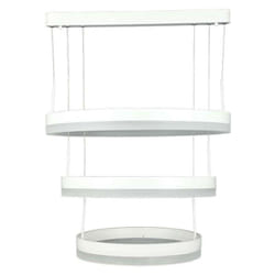 V-TAC Lampadario LED a Sospensione con 3 Cerchi 86W in Metallo Colore Bianco 3000K Triac Dimmerabile