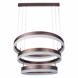 V-TAC Lampadari e Pendenti Lampadario LED a Sospensione con 3 Cerchi 86W in Metallo Colore Caffè 3000K Triac Dimmerabile. Acq ...