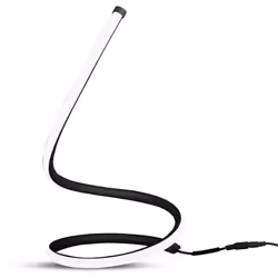 Lampada LED da tavolo con potenza di 20W. Realizzata in alluminio di colore nero e copertura dei LED in silicone con effetto ...