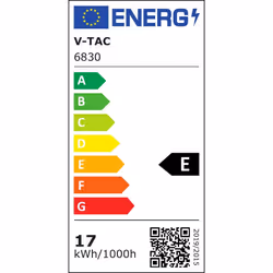 Sku6830 vt-11117-b - 17w lampada led da muro colore nero 3000k ip65