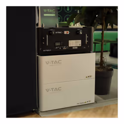 V-TAC Batteria di Accumulo 10kWh LFP BMS Integrato Incluse Staffe per Muro Garanzia 10 Anni, colore Nero - Vista aggiuntiva 2