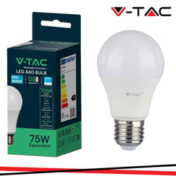 Led lampadina samsung chip 10.5W E27 A58 plastica 4000K - Luce naturale