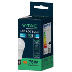 Pro VT-211 Lampadina led E27 10.5W chip Samsung smd A60 bianco freddo 6400K - sku 21179 - V-tac