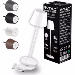 V-TAC Lampada da Tavolo senza Fili LED Dimmerabile in Alluminio – Lampada Bianca Wireless per Uso Interno ed Esterno IP54 da  ...