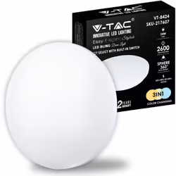 V-TAC Plafoniera LED Rotonda da Soffitto 36W con Interruttore - Alta Luminosità - Cambia Colore Luce Calda, Fredda, Naturale ...