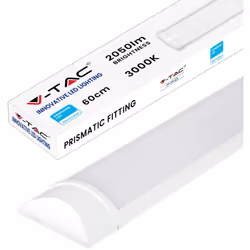 V-TAC Plafoniera LED Lineare da Soffitto 60 CM - 20W - Chip Samsung - Lampada Rettangolare 2050 Lumen IP20 per Parete, Garage ...