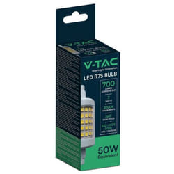 VT-2237 Lampadina led 7W R7S equivalente alogena 50w 700lm luce bianco caldo 3000K 2878mm - sku 212713 - V-tac