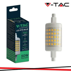 Led lampadina plastica 7W R7S 78MM 6500K - Luce fredda