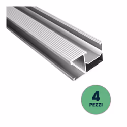 V-TAC Profili in Alluminio Argento per Moduli Fotovoltaici Lunghezza 2m 4pz, colore Argento - Vista aggiuntiva 2