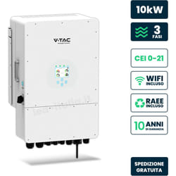 Inverter Deye Trifase Ibrido 10kW cei 0-21 WiFi ta Garanzia 10 Anni IP65 - V-tac