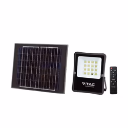 V-TAC Faro LED con Telecomando e Pannello Solare 12W 6400K, colore Nero - Vista aggiuntiva 2