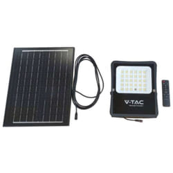 V-tac - Faro led con Telecomando e Pannello Solare 12W 4000K
