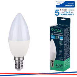 LED Lampadina SAMSUNG Chip 4.5W E14 Plastica Candela 6500K SKU: 21173 : VT: VT-226 Specifiche tecniche : Informazione general ...