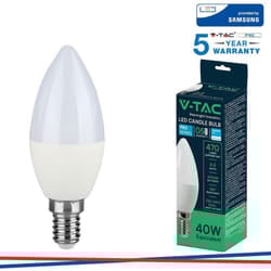 Led lampadina samsung chip 4.5W E14 plastica candela 6500K - Luce fredda