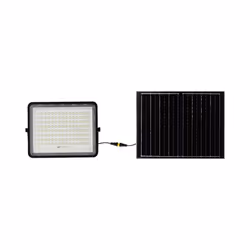 V-TAC Faro LED con Telecomando e Pannello Solare 20W 6400K IP65, colore Nero