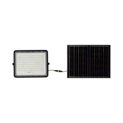 V-TAC Faro LED con Telecomando e Pannello Solare 20W 6400K IP65, colore Nero