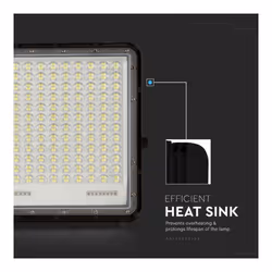 V-TAC Faro LED con Telecomando e Pannello Solare 30W 6400K IP65, colore Nero - Vista aggiuntiva 3