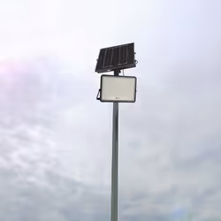 Faro LED con Telecomando e Pannello Solare 30W 2600LM Indicatore Batteria Cavo da 3m Colore Nero 4000K SKU-7830