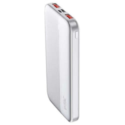V-tac - Power Bank 10000mAh, Ricarica Rapida pd 22.5W, usb-a, usb Type-C, Micro usb, Bianco