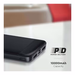 V-TAC Power Bank 10000mAh, Ricarica Rapida PD 22.5W, USB-A, USB Type-C, Micro USB, colore Nero - Vista aggiuntiva 2