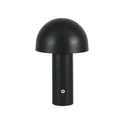 V-tac - Lampada led da Tavolo 3W con Batteria 1800mAh Ricaricabile usb c Colore Nero in Metallo Touch Dimmerabile 3in1