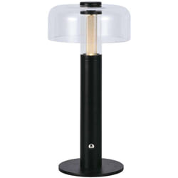 V-tac - Lampada led da Tavolo 1W Colore Nero e Bianco Trasparente Ricaricabile con usb c Touch Dimmerabile 3in1