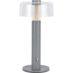 V-tac - Lampada led da Tavolo 1W Colore Grigio e Bianco Trasparente Ricaricabile con usb c Touch Dimmerabile 3000K