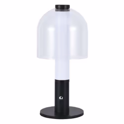 V-TAC Lampade da Tavolo Lampada LED da Tavolo 2W Colore Nero e Bianco Trasparente Ricaricabile con USB C Touch Dimmerabile 3i ...