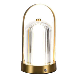 V-tac - Lampada led da Tavolo 1W 120190 Colore Oro francese Ricaricabile con usb c Touch Dimmerabile 3in1